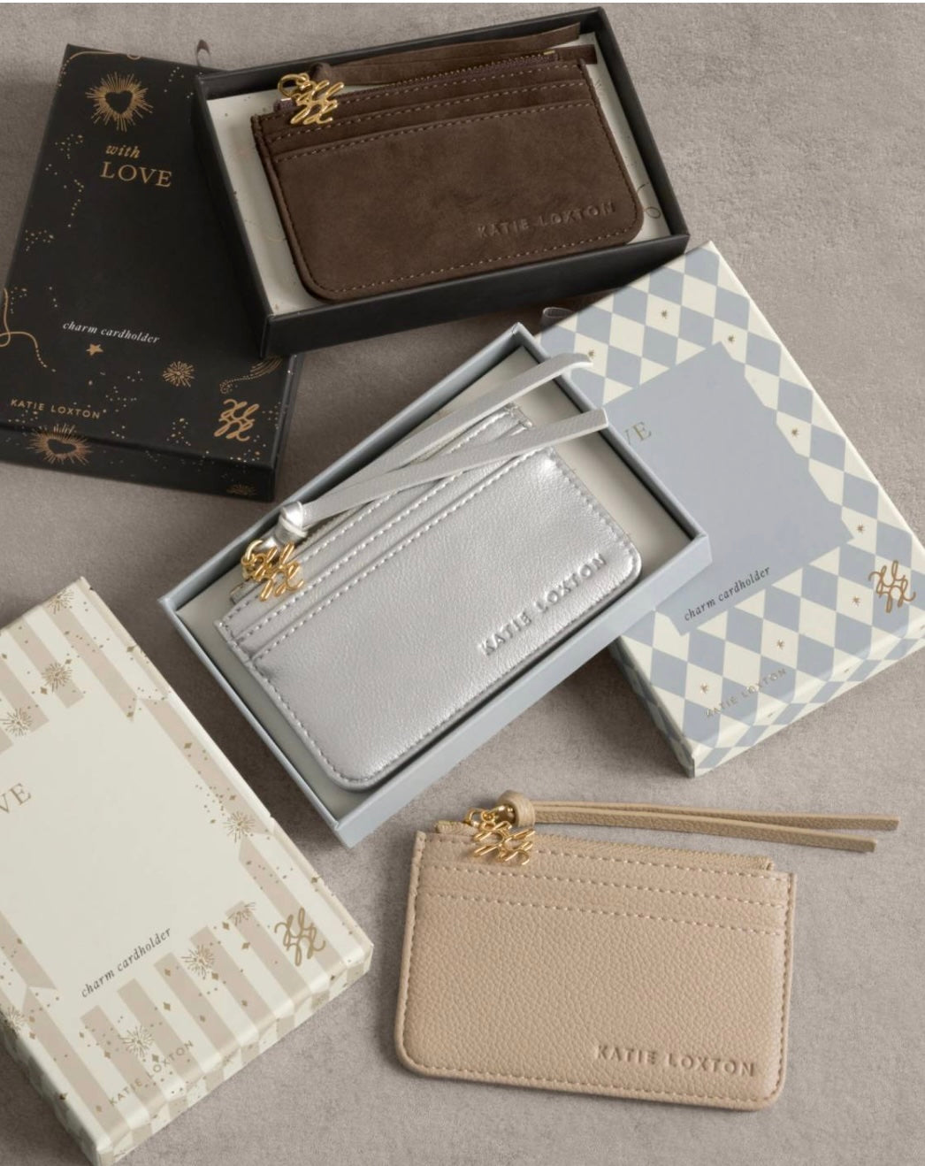 Katie Loxton | Chocolate Suedette Gift Boxed Coin & Card Holder
