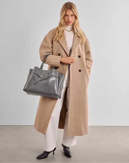Katie Loxton | Grey Faux Croc Maddie Work Tote Bag