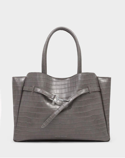 Katie Loxton | Grey Faux Croc Maddie Work Tote Bag