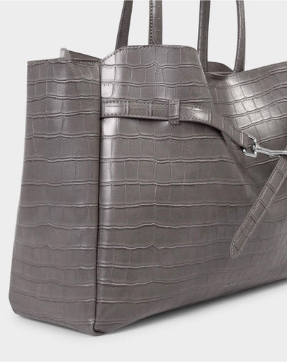 Katie Loxton | Grey Faux Croc Maddie Work Tote Bag