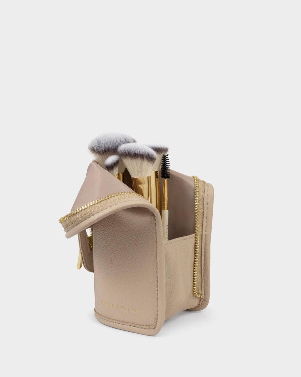 Katie Loxton | Light Taupe Travel Makeup Brush Set with Case
