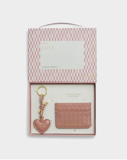 Katie Loxton | Nude Pink Gift Boxed Keyring & Card Holder