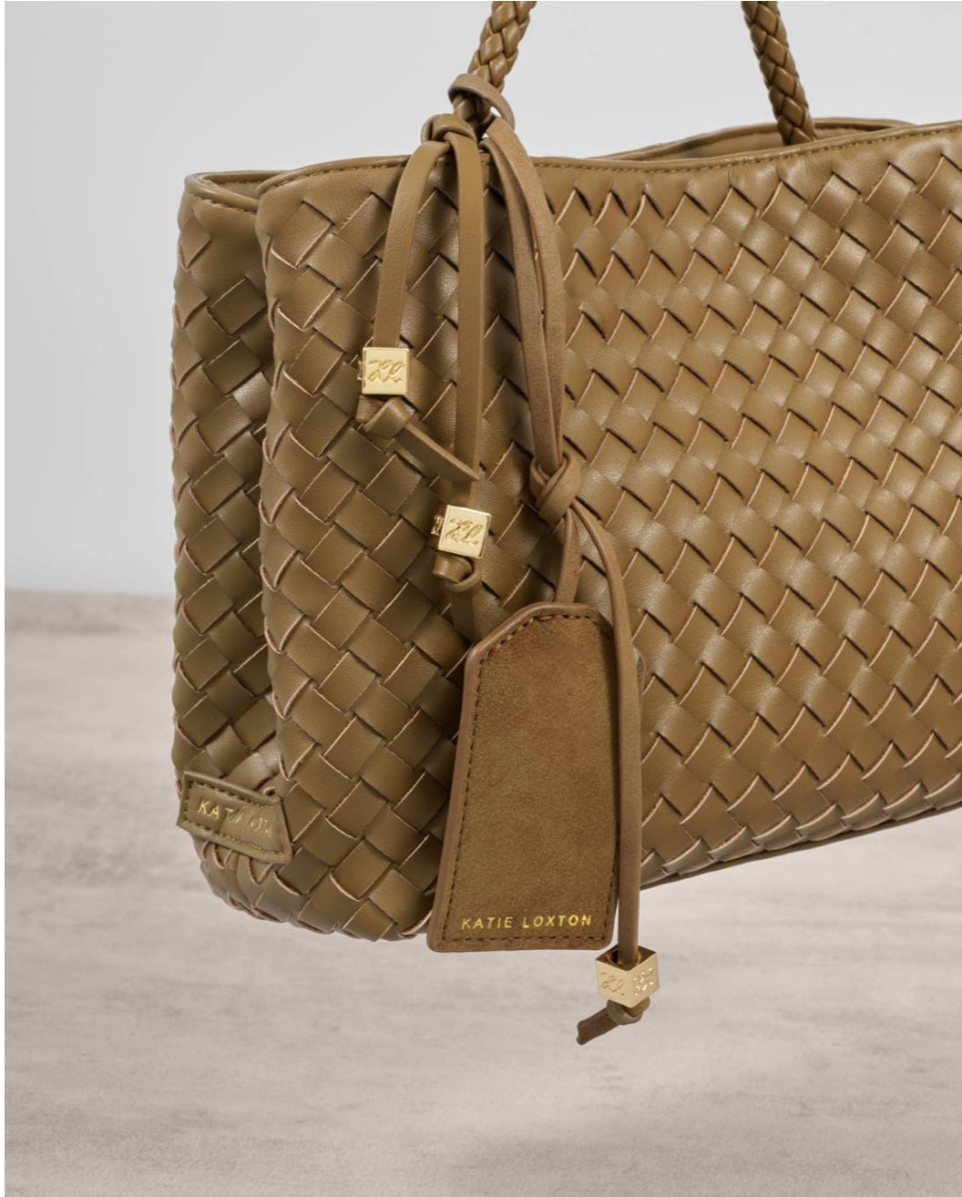 Katie Loxton | Olive Nova Hand Woven Top Handle Bag