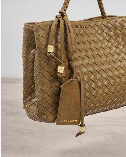 Katie Loxton | Olive Nova Hand Woven Top Handle Bag