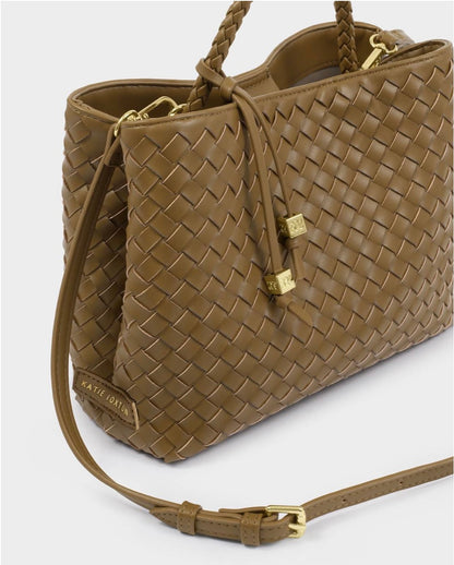 Katie Loxton | Olive Nova Hand Woven Top Handle Bag