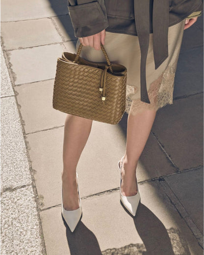 Katie Loxton | Olive Nova Hand Woven Top Handle Bag