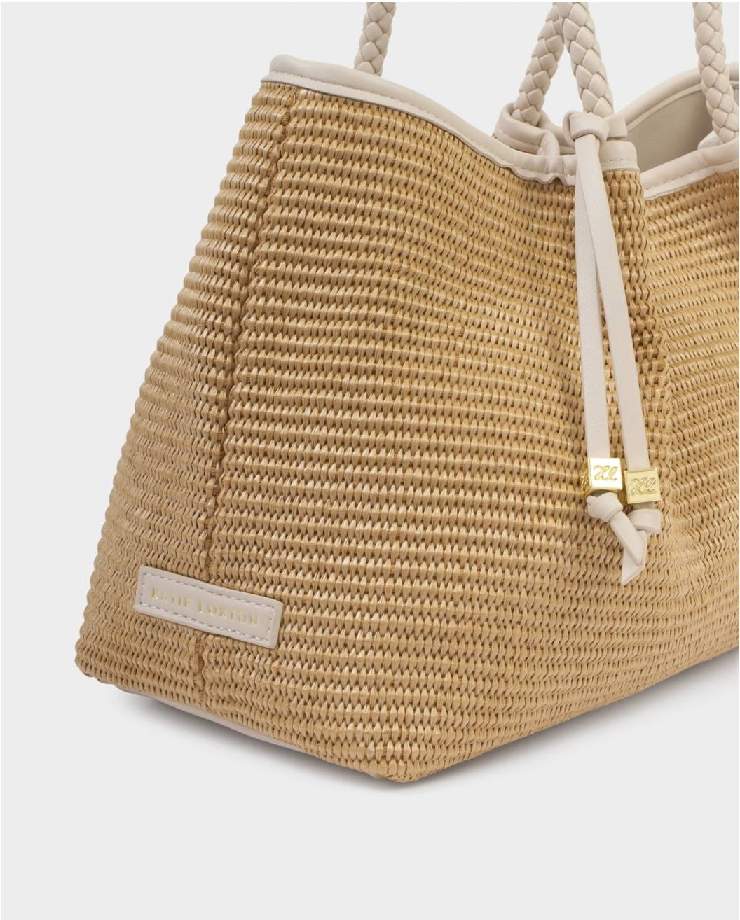 Katie Loxton | Oyster Nova Raffia Small Shoulder Tote
