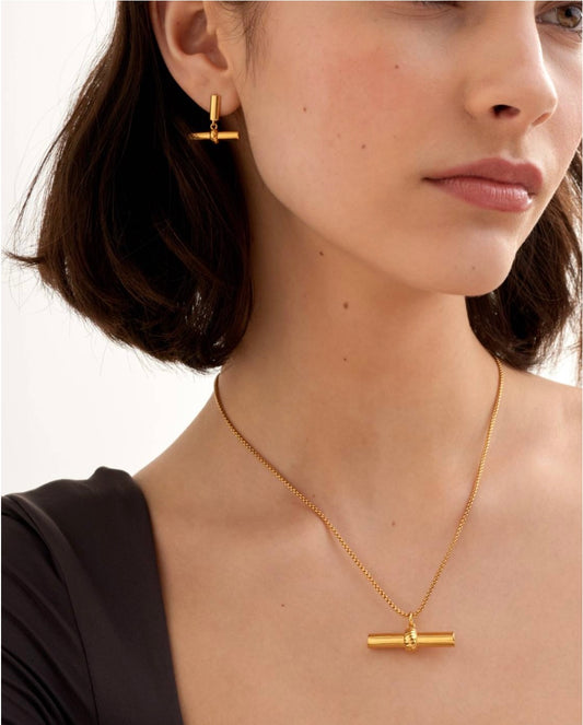 Katie Loxton | Themis Waterproof Gold T-Bar Necklace