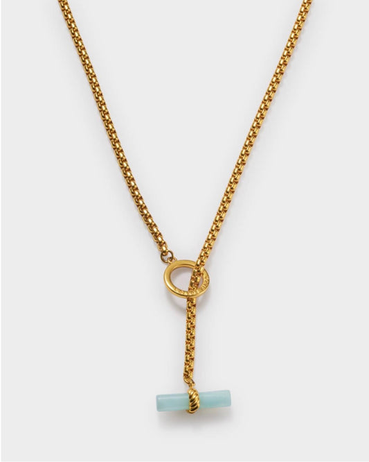 Katie Loxton | Azura Waterproof Gold T-Bar Necklace