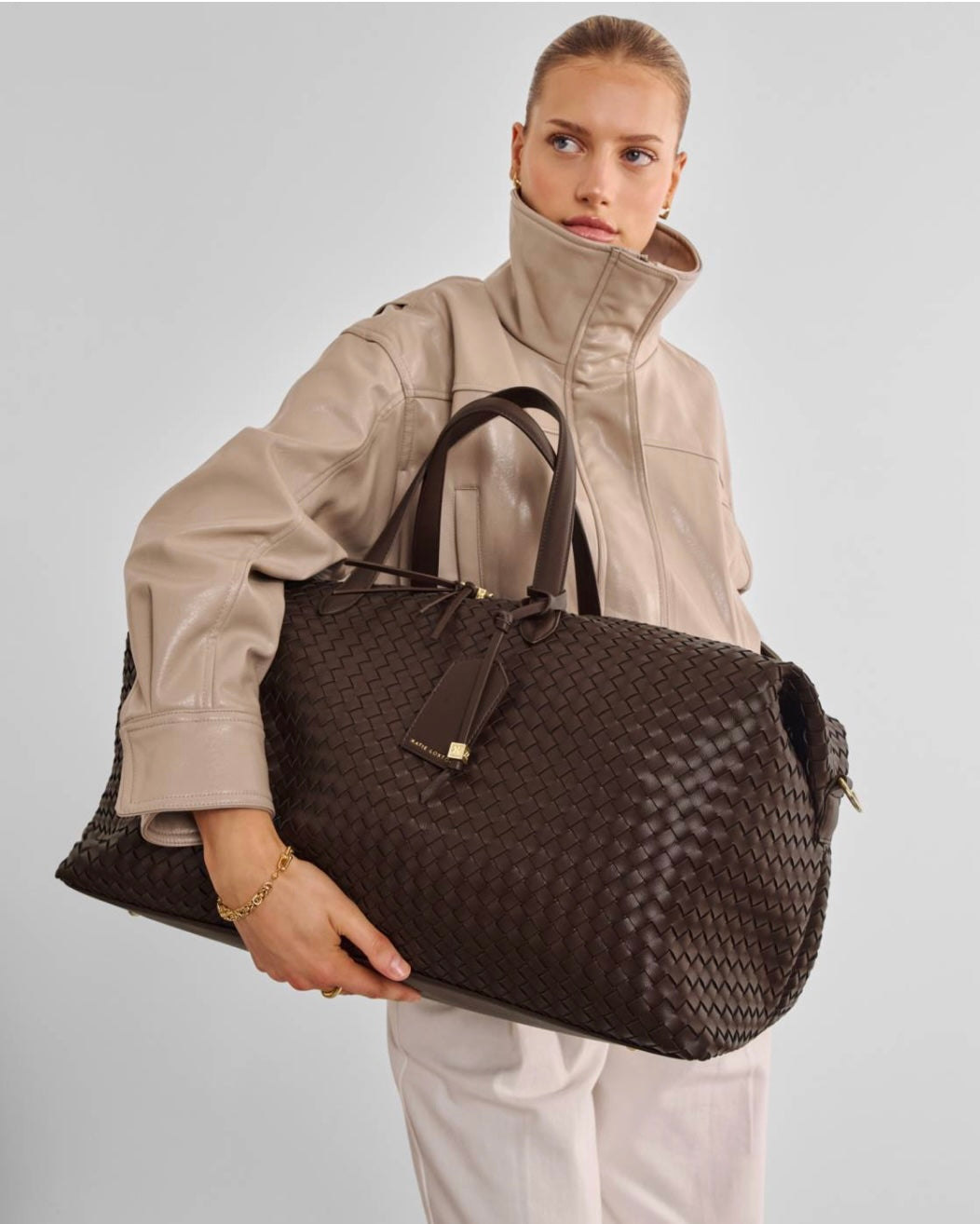 Katie Loxton | Chocolate Soho Hand Woven Weekend Bag