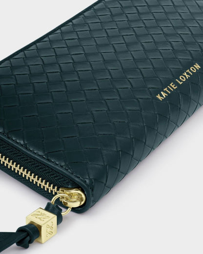 Katie Loxton | Deep Teal Nova Woven Texture Large Purse