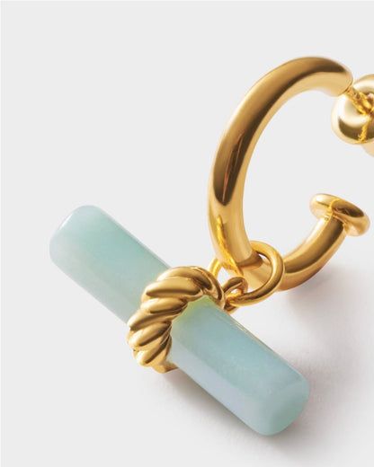 Katie Loxton | Azura Waterproof Gold T-Bar Hoop Earrings