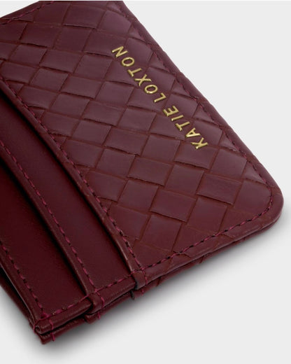 Katie Loxton | Cherry Red Nova Woven Texture Card Holder