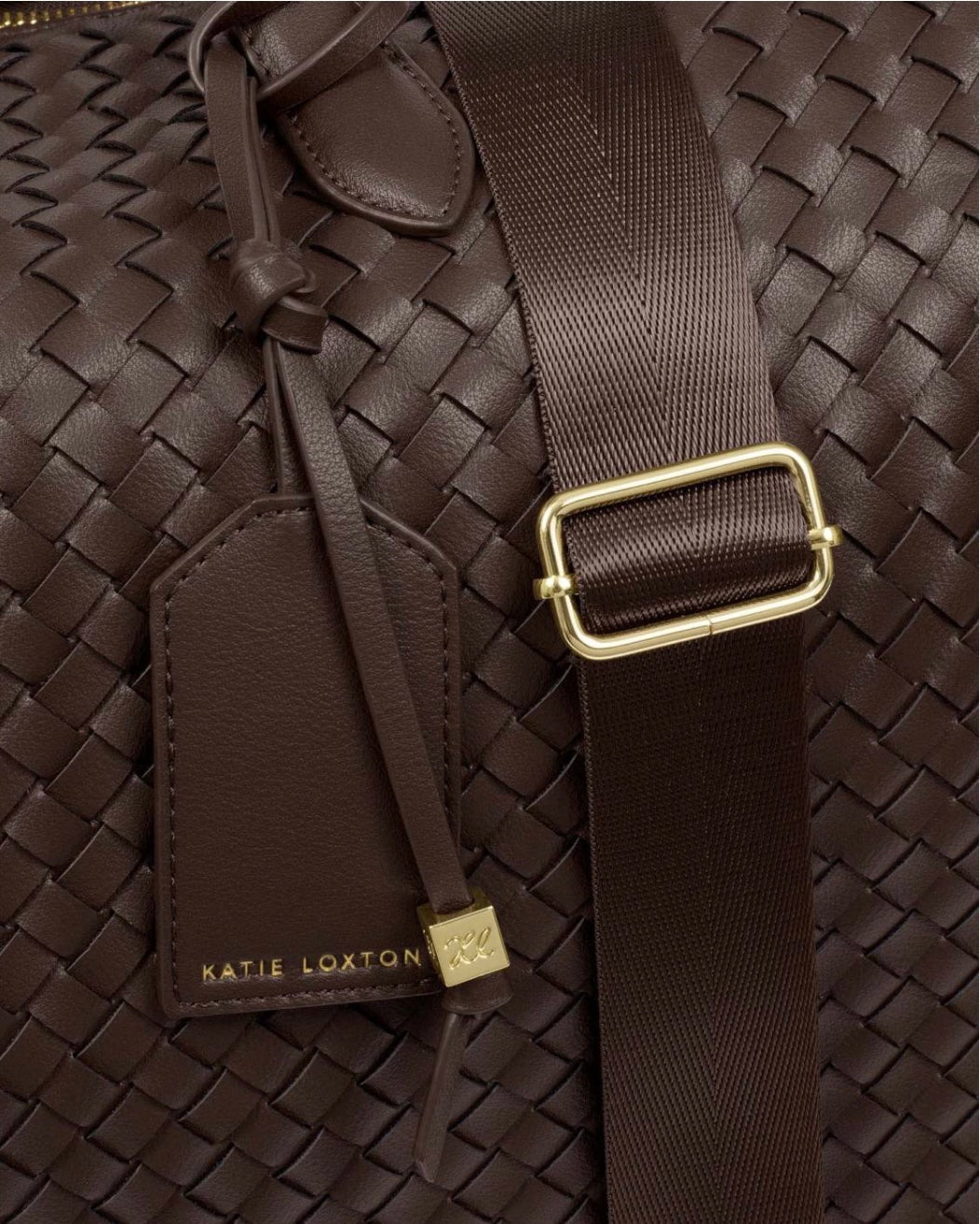 Katie Loxton | Chocolate Milan Hand Woven Cabin Bag