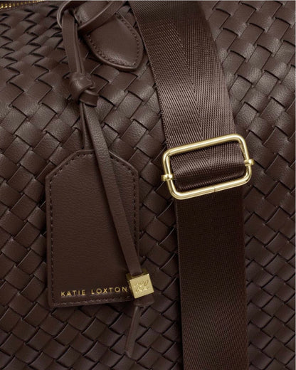 Katie Loxton | Chocolate Milan Hand Woven Cabin Bag