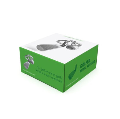 Metalmorphose | Matt Silver Golf Club & Ball Keyring