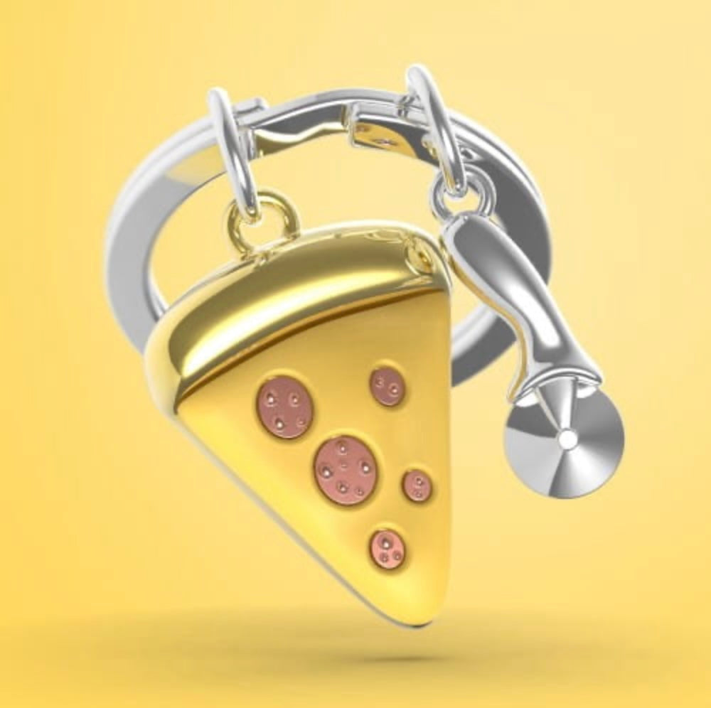 Metalmorphose | Pizza & Cutter Keyring