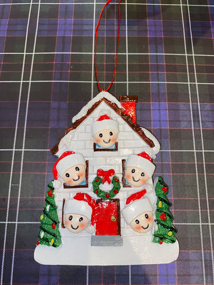 Personalised Tree Decoration - Family of 5