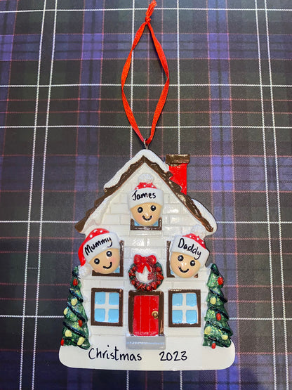 Personalised Tree Decoration - Family of 3