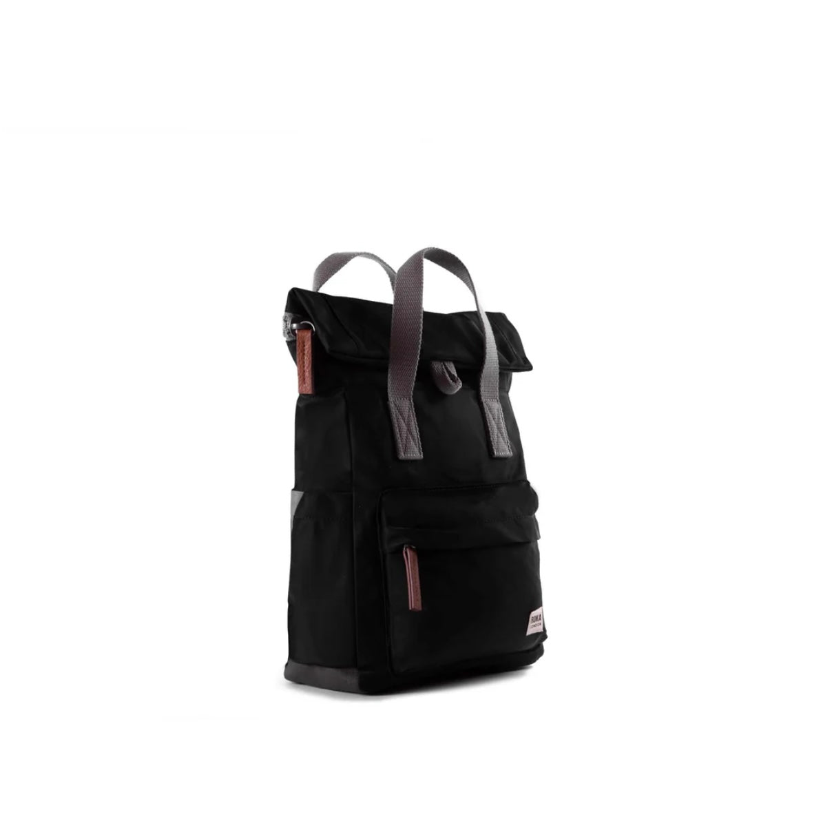 ROKA London | Black Canfield Small Roll Top Backpack