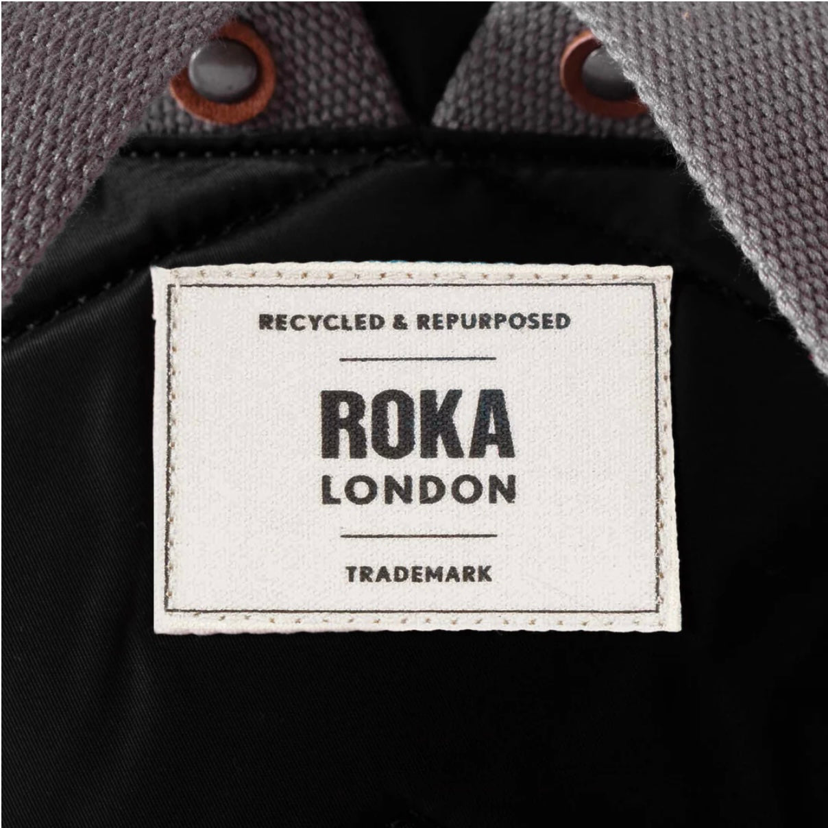 ROKA London | Black Canfield Small Roll Top Backpack
