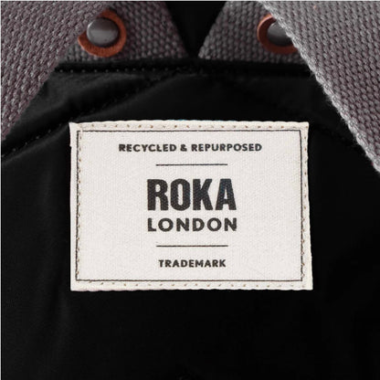 ROKA London | Black Canfield Small Roll Top Backpack