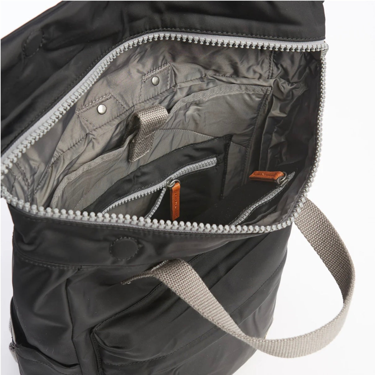 ROKA London | Black Canfield Small Roll Top Backpack