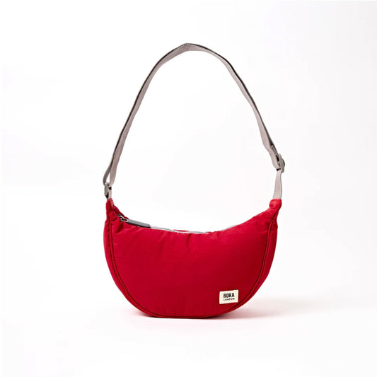 ROKA London | Chilli Taslon Farringdon Half Moon Bag