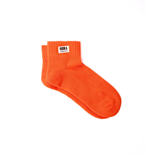 ROKA London | Jaffa Orange Wembley Ankle Socks for Woman