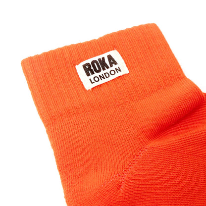 ROKA London | Jaffa Orange Wembley Ankle Socks for Woman