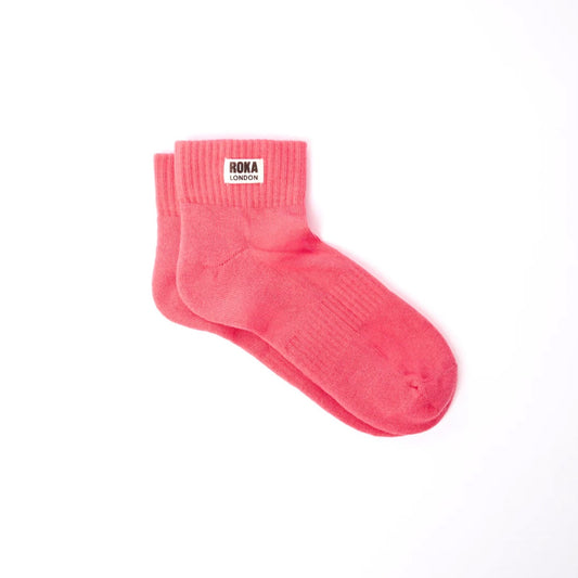 ROKA London | Sugar Coral Wembley Ankle Socks for Woman