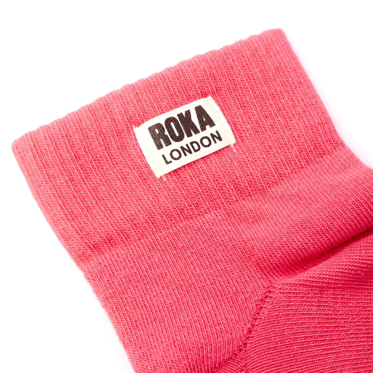 ROKA London | Sugar Coral Wembley Ankle Socks for Woman