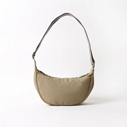 ROKA London | Taupe Farringdon Half Moon Bag