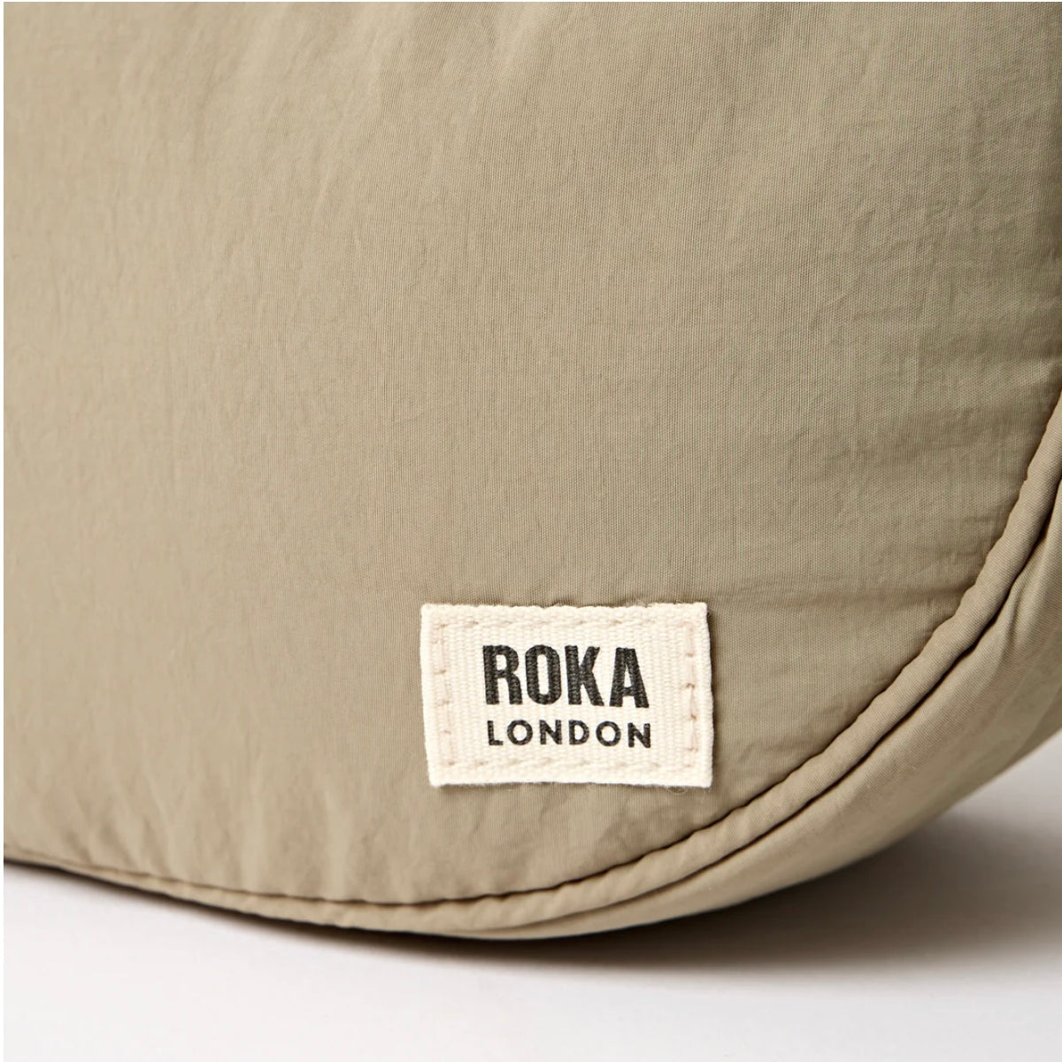 ROKA London | Taupe Farringdon Half Moon Bag