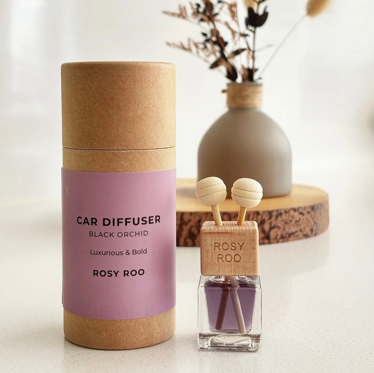 Rosy Roo | Black Orchid Car Diffuser