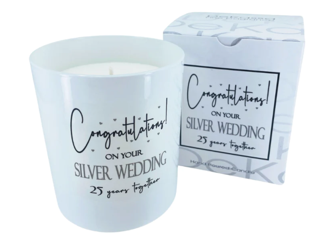 Dekassa - Silver Wedding Anniversary Candle