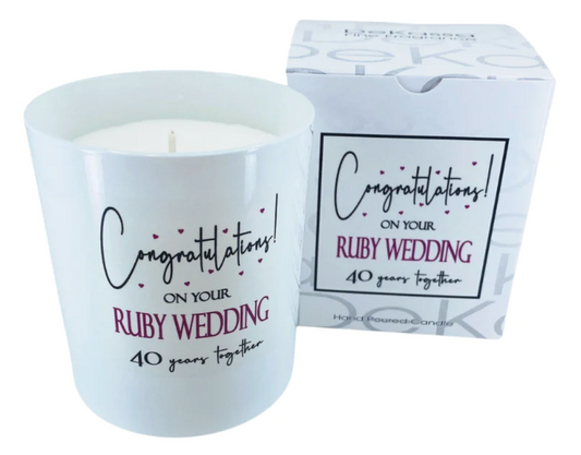 Dekassa - Ruby Wedding Anniversary Candle