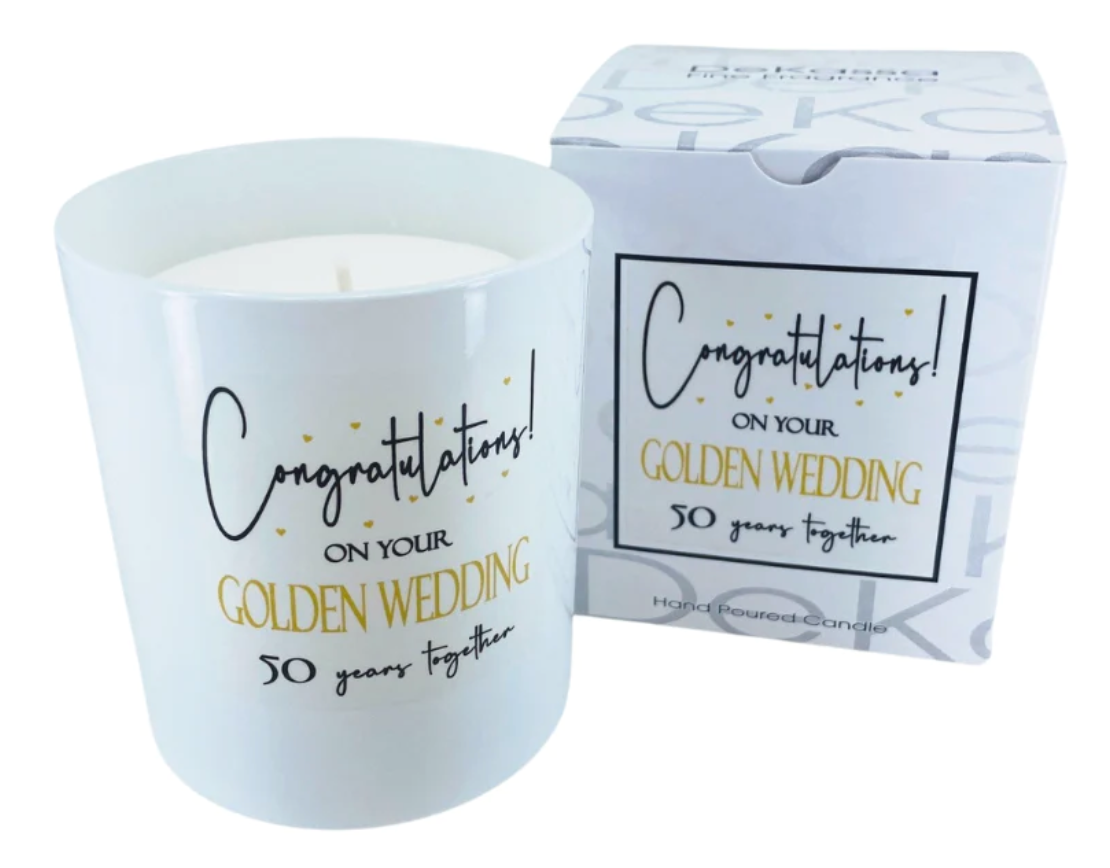 Dekassa - Golden Wedding Anniversary Candle