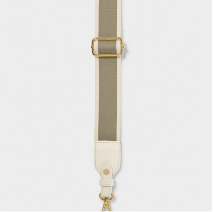 Light Khaki Stripe Canvas Bag Strap