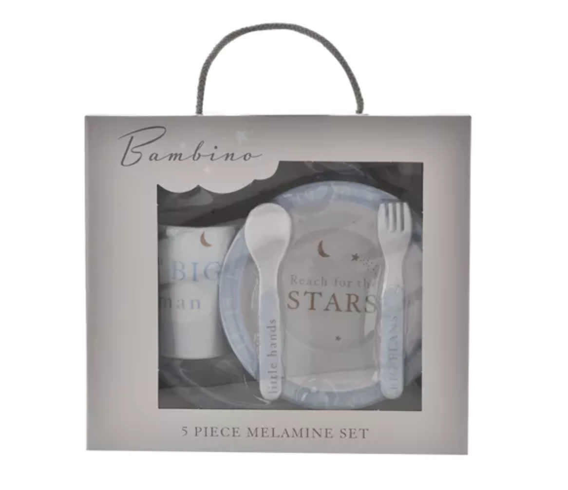 Bambino 5 Piece Melamine Blue Set