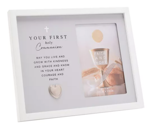 Faith & Hope 1st Communion Grey Frame 4"x6"