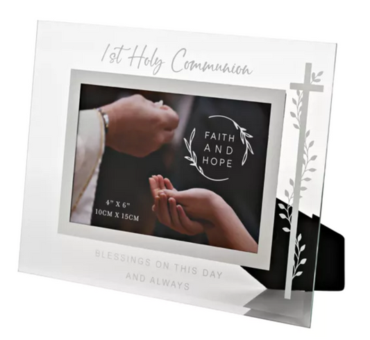 Faith & Hope 1st Communion Glass Frame 6"x4"