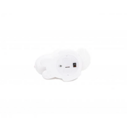 Mini White Bunny with Fluffy Faux Fur Pom Tail Colour Changing LED Nightlight