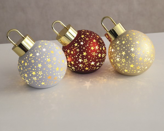 LED Bauble Decoration 12cm
