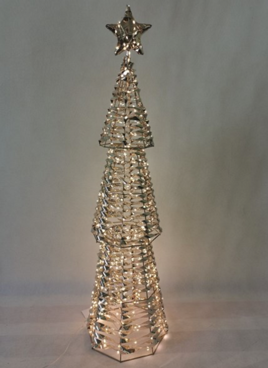 LED Gold Foil Tree 100cm