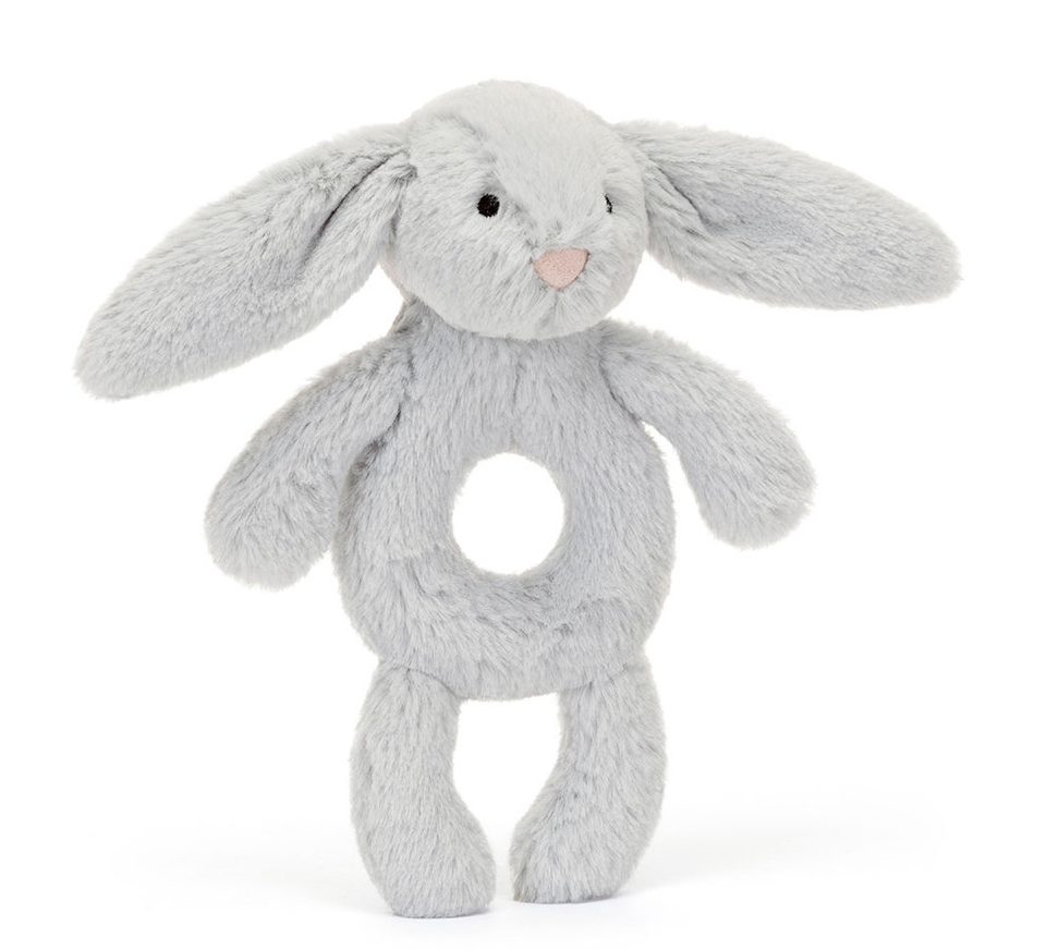 Jellycat | Bashful Silver Bunny Ring Rattle