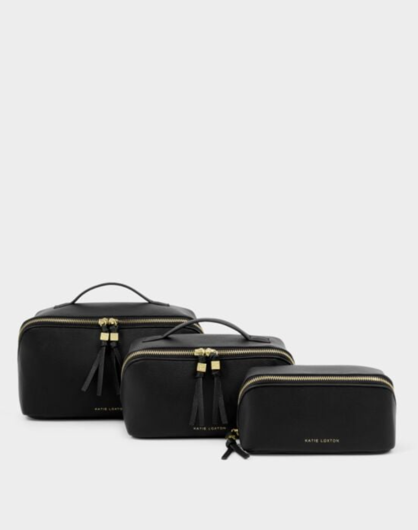 Katie Loxton | Black Medium Soho Makeup & Wash Bag