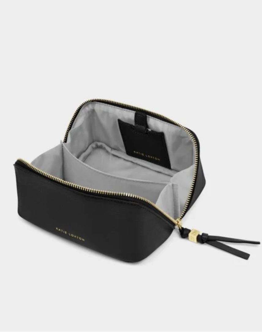 Katie Loxton | Black Fold Out Makeup Bag With Mirror