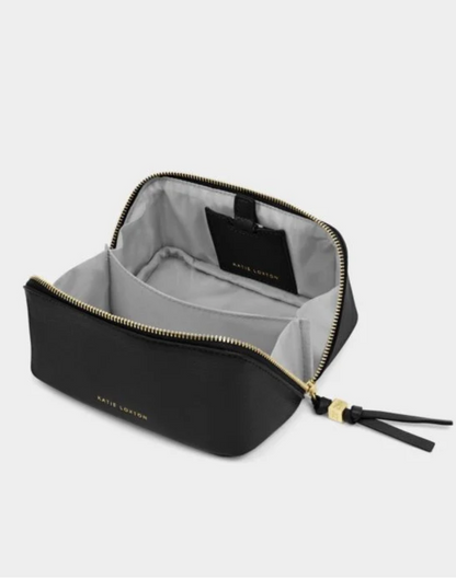 Katie Loxton | Black Fold Out Makeup Bag With Mirror
