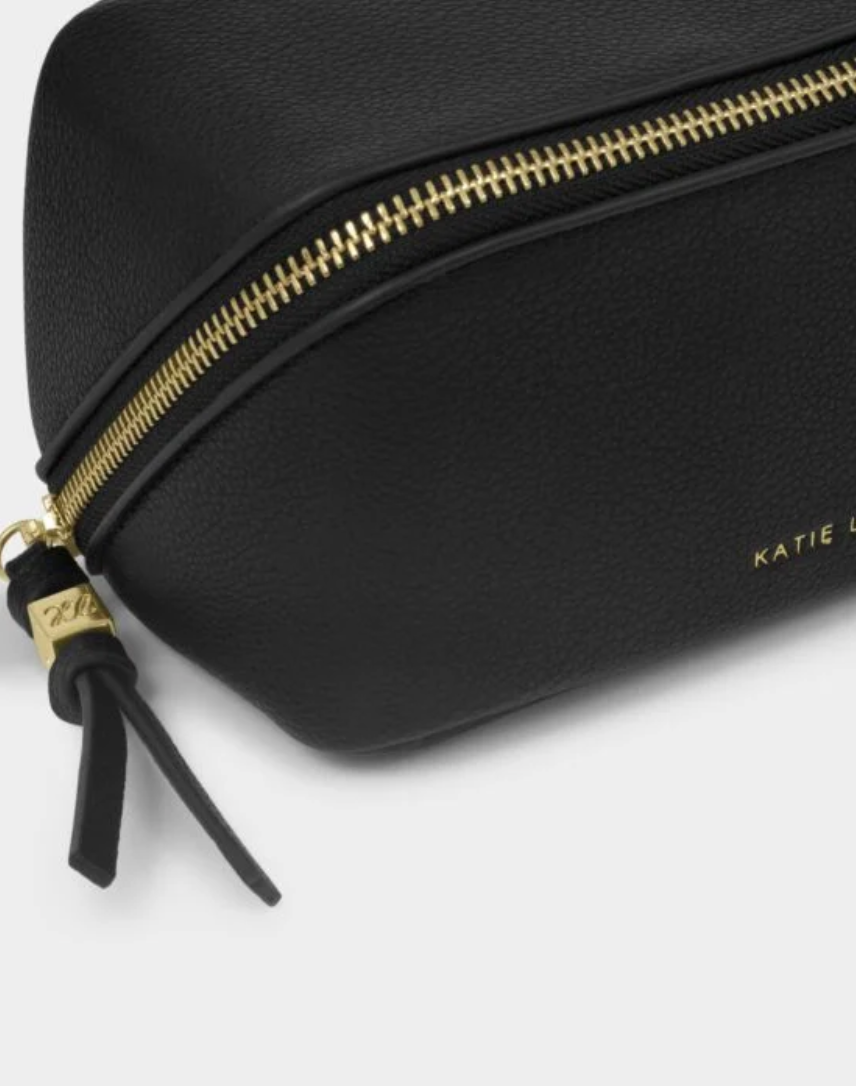 Katie Loxton | Black Fold Out Makeup Bag With Mirror